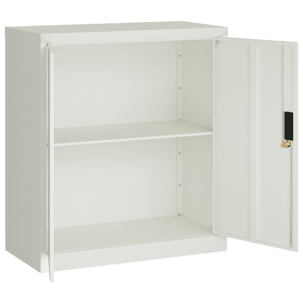 Aktenschrank Hellgrau 79x40x90 cm Stahl