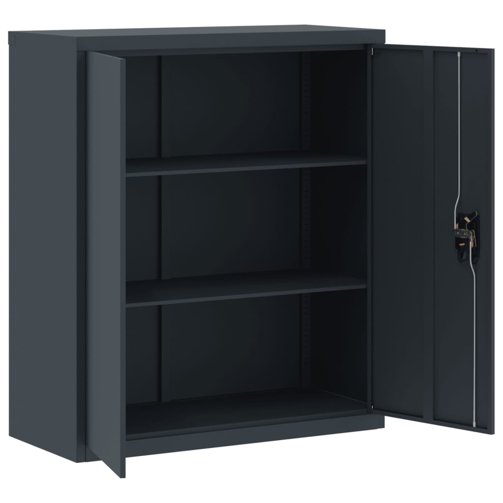 Aktenschrank Anthrazit 90x40x105 cm Stahl