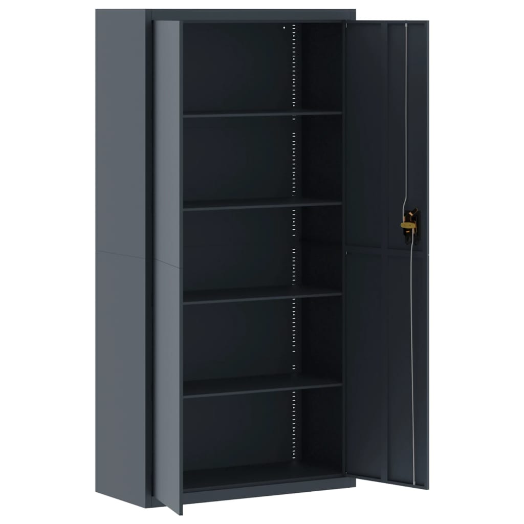 Aktenschrank Anthrazit 90x40x180 cm Stahl