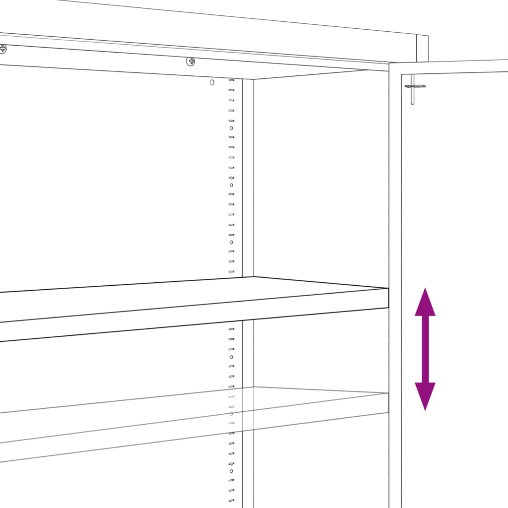 Aktenschrank Weiß 90x40x200 cm Stahl