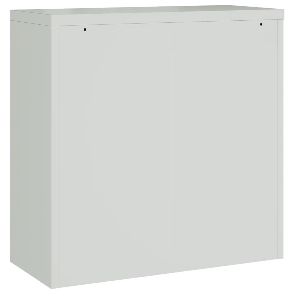 Aktenschrank Hellgrau 90x40x130 cm Stahl