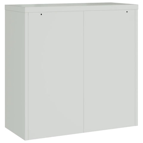 Aktenschrank Hellgrau 90x40x130 cm Stahl