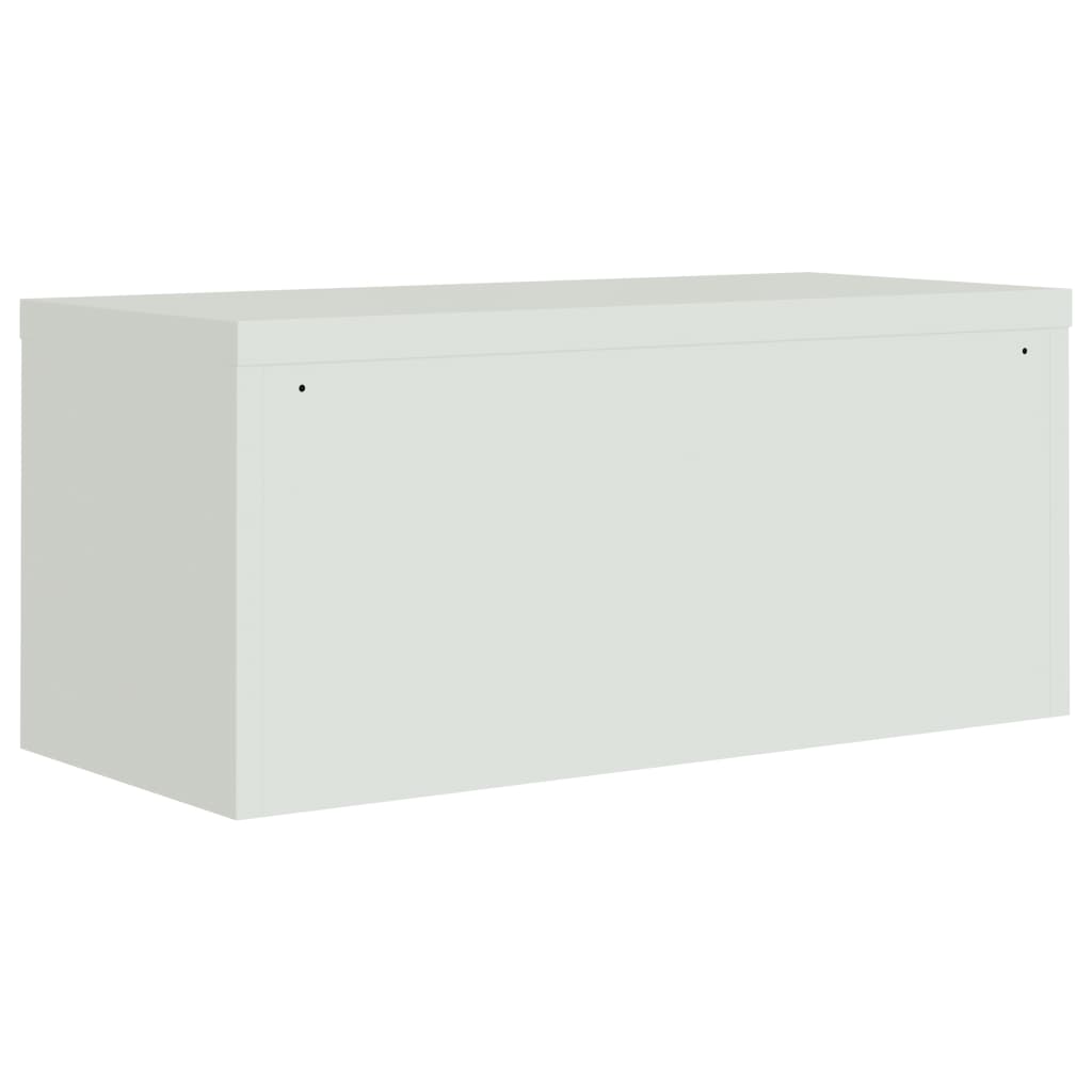 Aktenschrank Hellgrau 90x40x145 cm Stahl