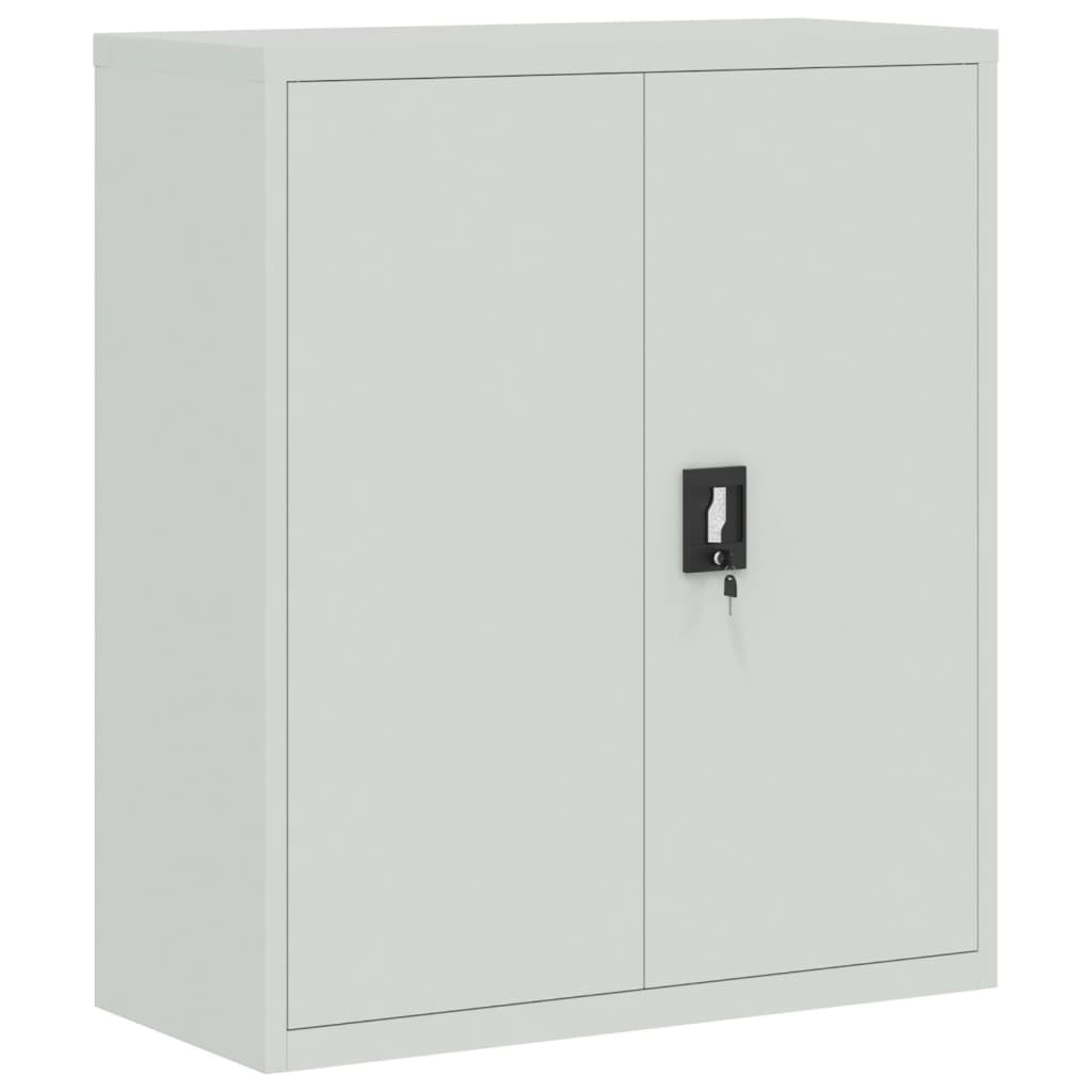 Aktenschrank Hellgrau 90x40x145 cm Stahl