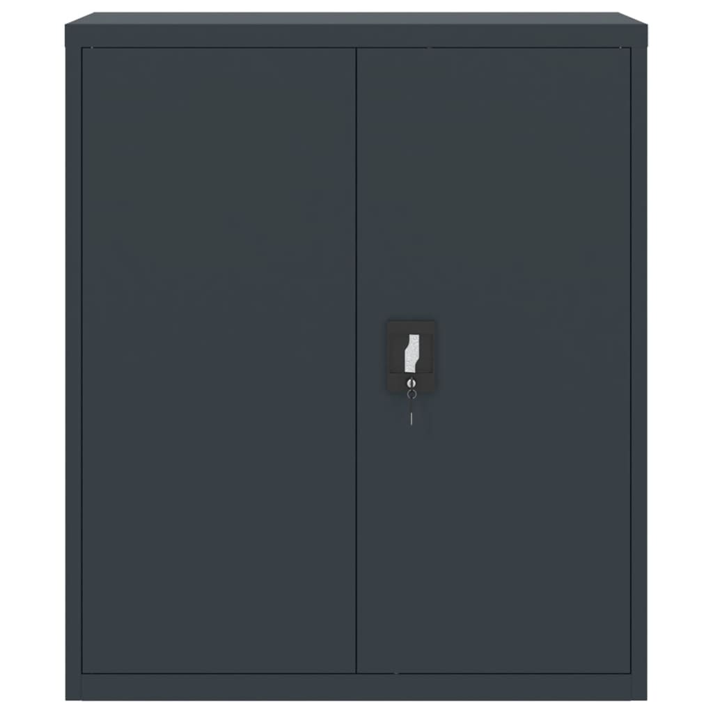 Aktenschrank Anthrazit 90x40x145 cm Stahl