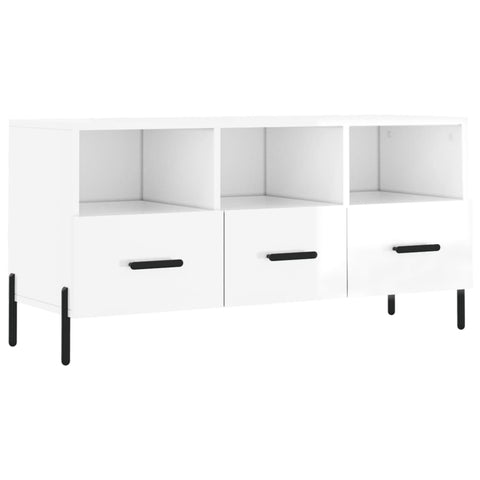 TV-Schrank Hochglanz-Weiß 102x36x50 cm Holzwerkstoff