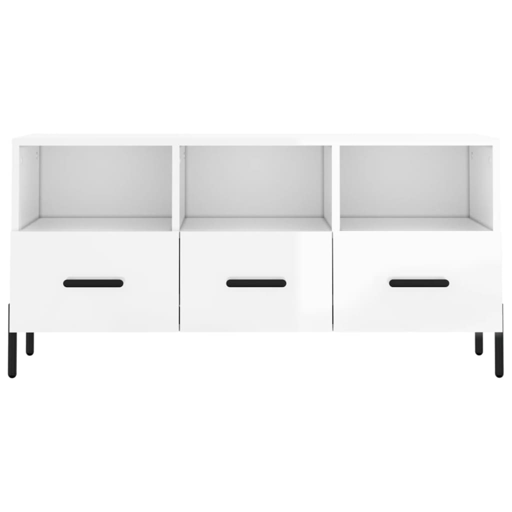 TV-Schrank Hochglanz-Weiß 102x36x50 cm Holzwerkstoff