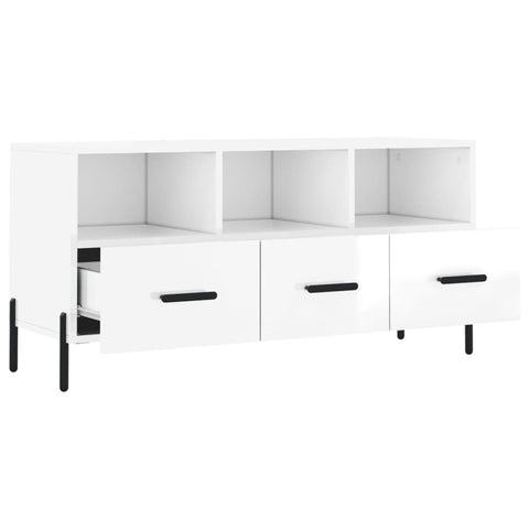 TV-Schrank Hochglanz-Weiß 102x36x50 cm Holzwerkstoff