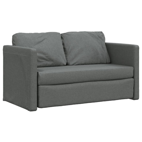 Bodensofa mit Schlaffunktion Dunkelgrau 112x174x55 cm Stoff