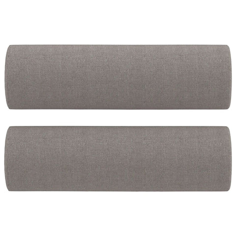 2-Sitzer-Sofa mit Zierkissen Taupe 120 cm Stoff