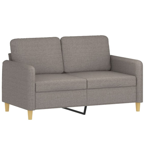 2-Sitzer-Sofa mit Zierkissen Taupe 120 cm Stoff