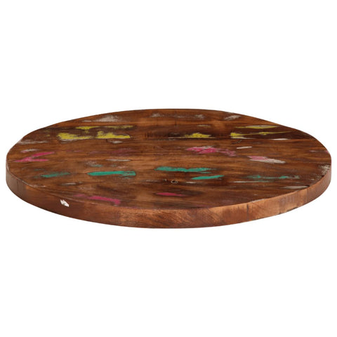 Tischplatte Rund Altholz Massiv Ø 40-90 cm oder Recyceltes Massivholz mit natürlichem Finish