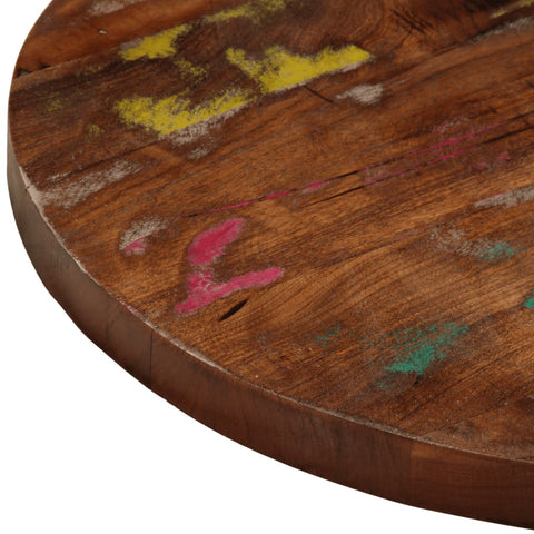 Tischplatte Rund Altholz Massiv Ø 40-90 cm oder Recyceltes Massivholz mit natürlichem Finish