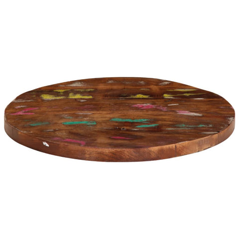 Tischplatte Rund Altholz Massiv Ø 40-90 cm oder Recyceltes Massivholz mit natürlichem Finish