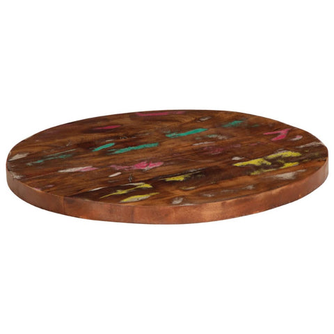Tischplatte Rund Altholz Massiv Ø 40-90 cm oder Recyceltes Massivholz mit natürlichem Finish