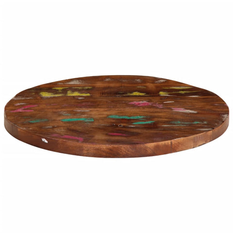Tischplatte Rund Altholz Massiv Ø 40-90 cm oder Recyceltes Massivholz mit natürlichem Finish