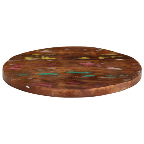 Tischplatte Rund Altholz Massiv Ø 40-90 cm oder Recyceltes Massivholz mit natürlichem Finish