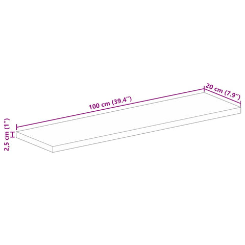 Rechteckige Tischplatte aus nachhaltigem Altholz oder recyceltem Massivholz – Größen von 50x20 cm bis 180x80 cm, rustikales Design und zeitlose Optik