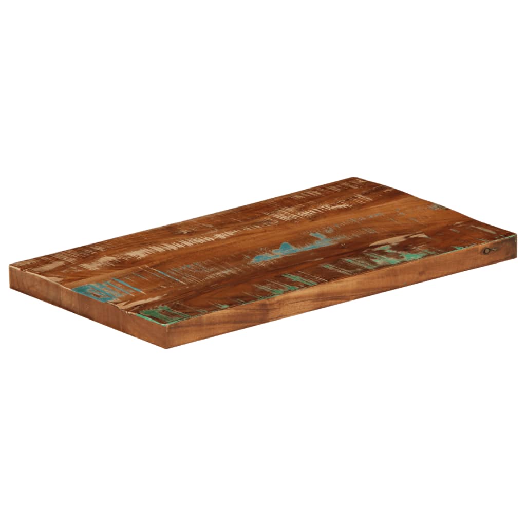 Rechteckige Tischplatte aus nachhaltigem Altholz oder recyceltem Massivholz – Größen von 50x20 cm bis 180x80 cm, rustikales Design und zeitlose Optik