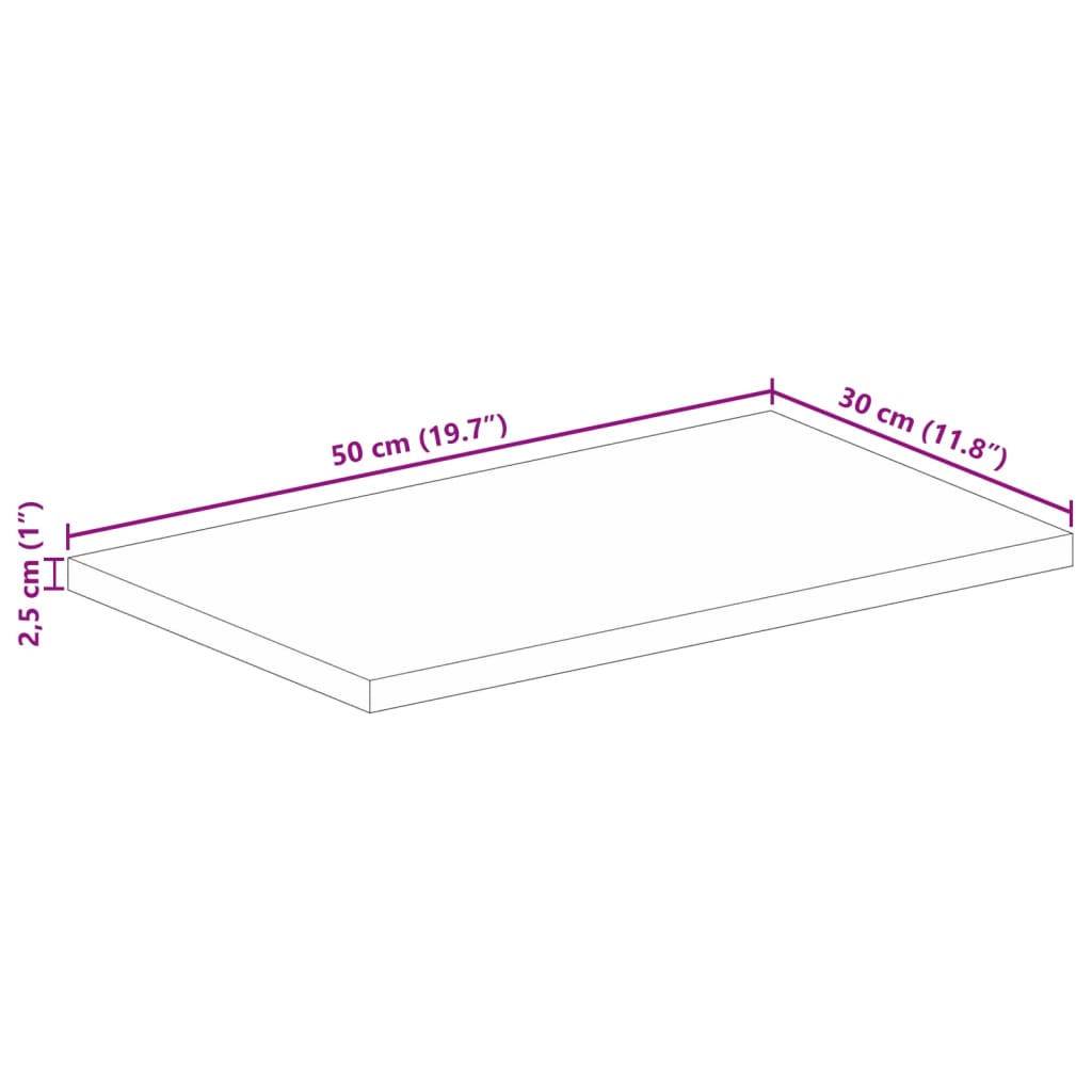 Rechteckige Tischplatte aus nachhaltigem Altholz oder recyceltem Massivholz – Größen von 50x20 cm bis 180x80 cm, rustikales Design und zeitlose Optik