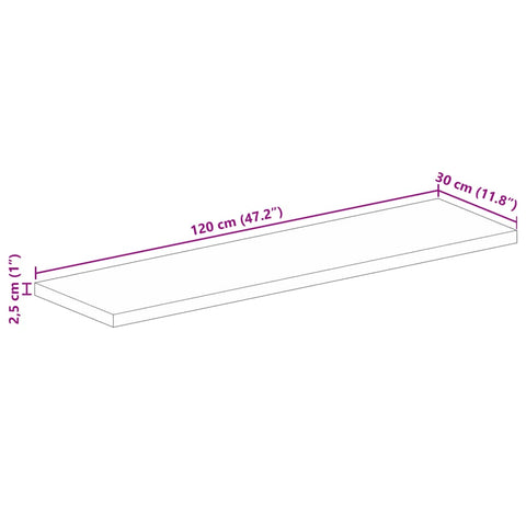 Rechteckige Tischplatte aus nachhaltigem Altholz oder recyceltem Massivholz – Größen von 50x20 cm bis 180x80 cm, rustikales Design und zeitlose Optik