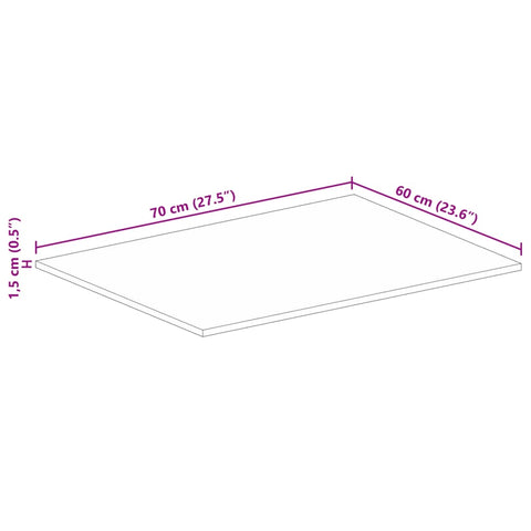 Rechteckige Tischplatte aus nachhaltigem Altholz oder recyceltem Massivholz – Größen von 50x20 cm bis 180x80 cm, rustikales Design und zeitlose Optik
