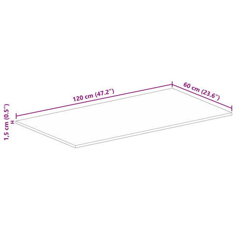Rechteckige Tischplatte aus nachhaltigem Altholz oder recyceltem Massivholz – Größen von 50x20 cm bis 180x80 cm, rustikales Design und zeitlose Optik