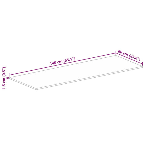 Rechteckige Tischplatte aus nachhaltigem Altholz oder recyceltem Massivholz – Größen von 50x20 cm bis 180x80 cm, rustikales Design und zeitlose Optik