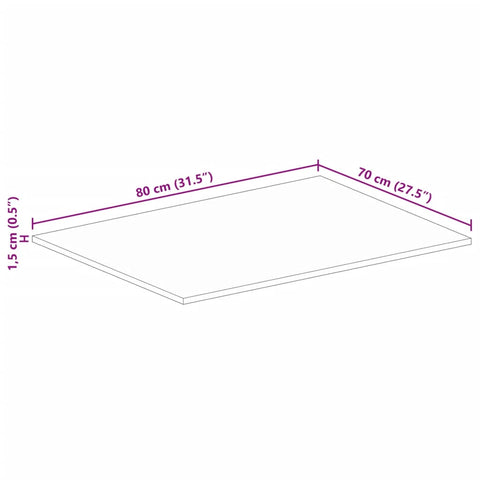 Rechteckige Tischplatte aus nachhaltigem Altholz oder recyceltem Massivholz – Größen von 50x20 cm bis 180x80 cm, rustikales Design und zeitlose Optik