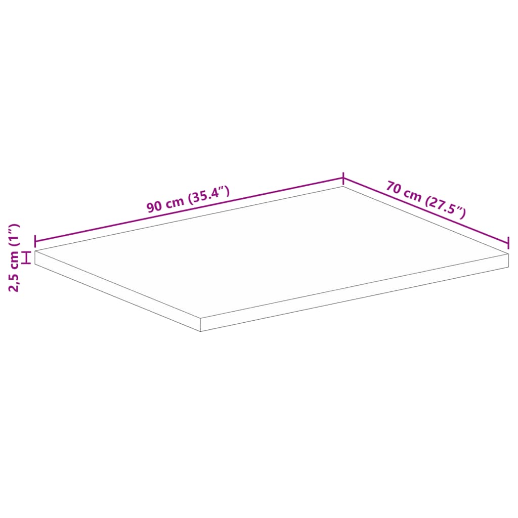 Rechteckige Tischplatte aus nachhaltigem Altholz oder recyceltem Massivholz – Größen von 50x20 cm bis 180x80 cm, rustikales Design und zeitlose Optik