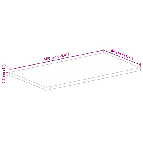 Rechteckige Tischplatte aus nachhaltigem Altholz oder recyceltem Massivholz – Größen von 50x20 cm bis 180x80 cm, rustikales Design und zeitlose Optik