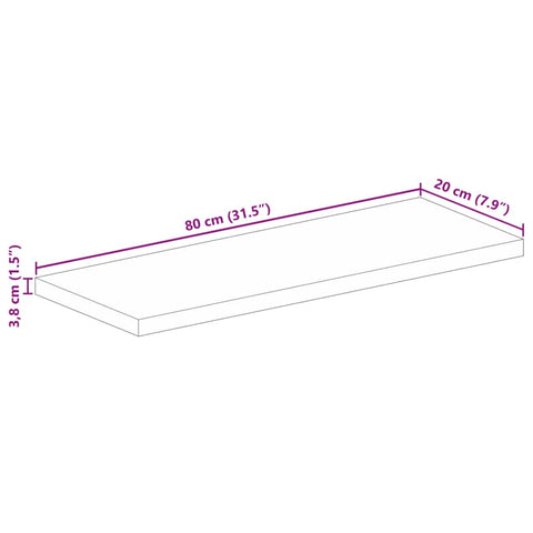 Rechteckige Tischplatte aus nachhaltigem Altholz oder recyceltem Massivholz – Größen von 50x20 cm bis 180x80 cm, rustikales Design und zeitlose Optik