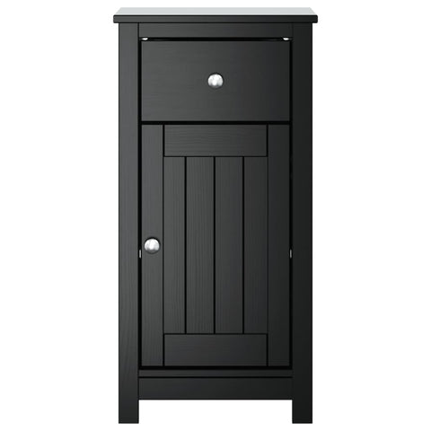 Badschrank BERG Schwarz 40x34x80 cm Massivholz Kiefer