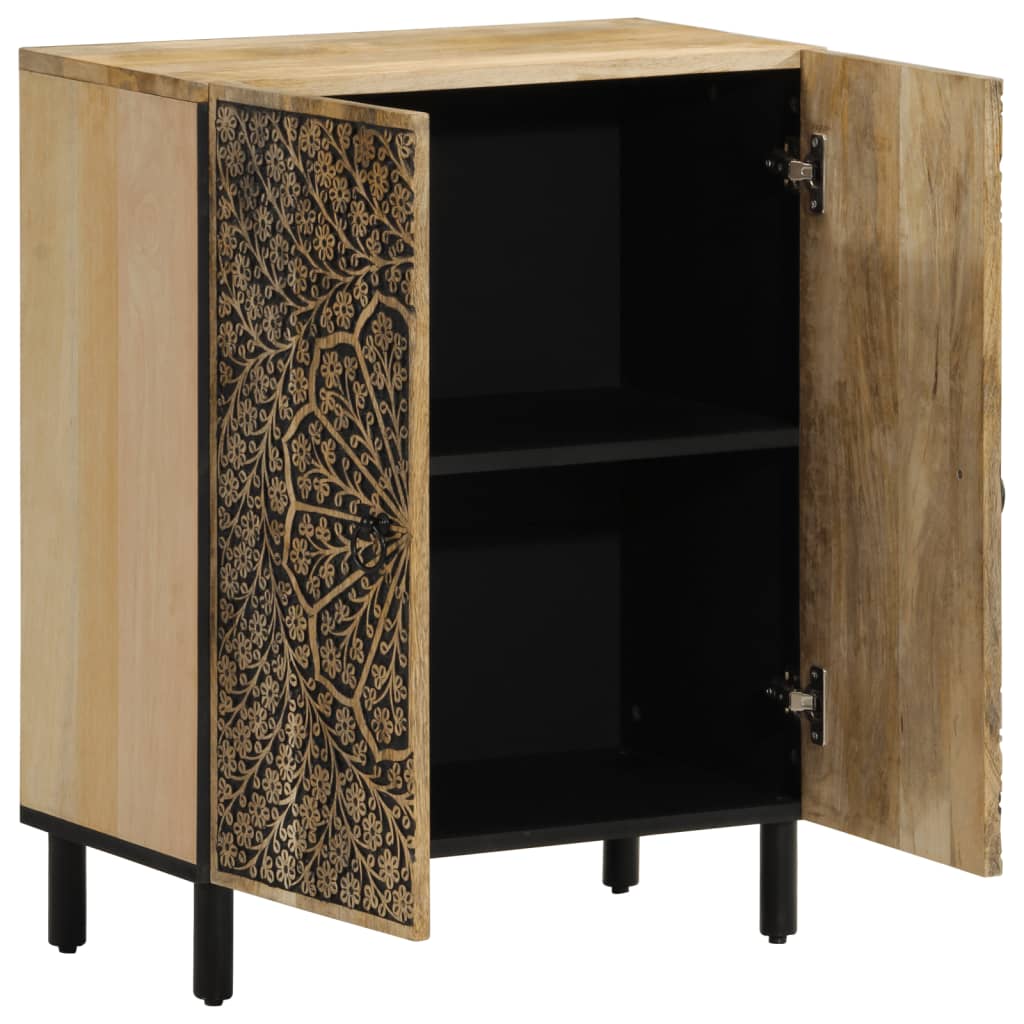 Beistellschrank 60x33x75 cm Massivholz Mango