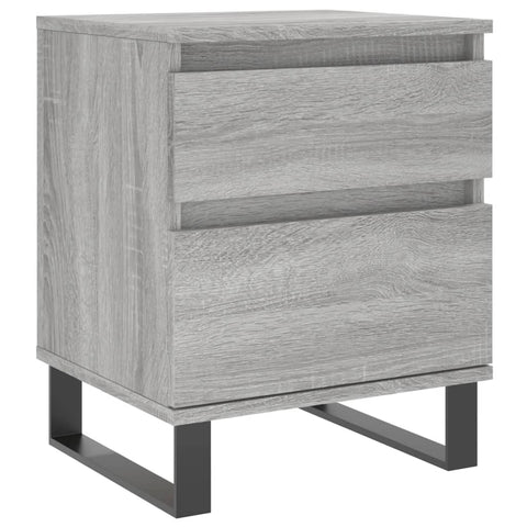 Nachttische 2 Stk. Grau Sonoma 40x35x50 cm Holzwerkstoff