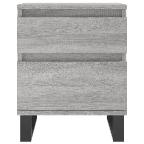 Nachttische 2 Stk. Grau Sonoma 40x35x50 cm Holzwerkstoff