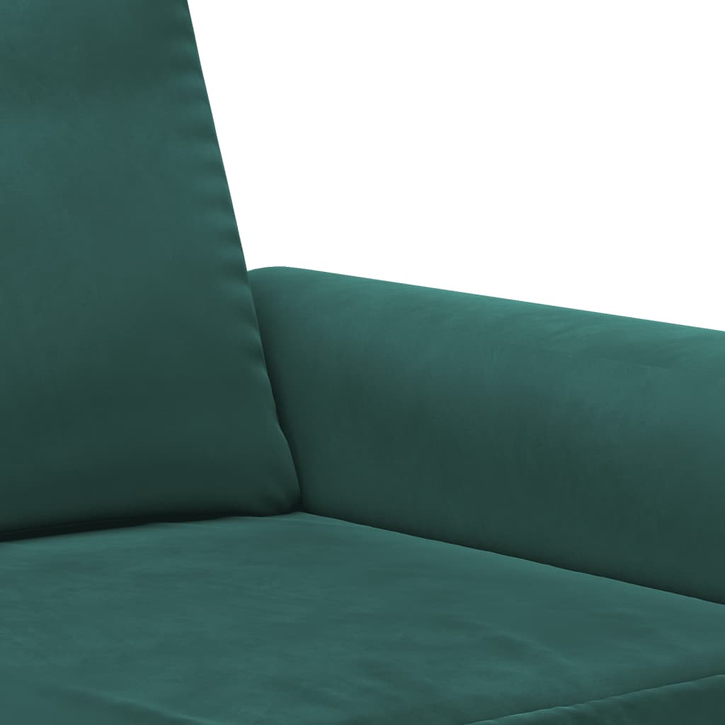 2-Sitzer-Sofa Dunkelgrün 120 cm Samt