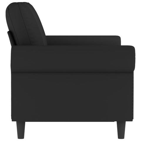 2-Sitzer-Sofa Schwarz 120 cm Samt