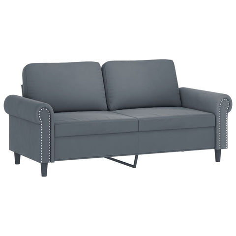 2-Sitzer-Sofa Dunkelgrau 140 cm Samt