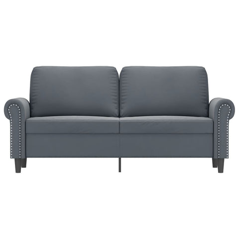 2-Sitzer-Sofa Dunkelgrau 140 cm Samt