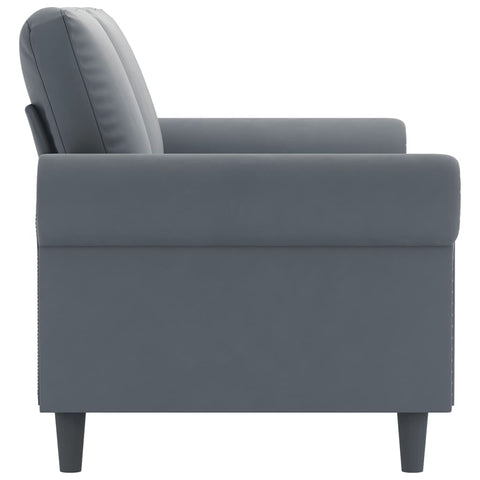 2-Sitzer-Sofa Dunkelgrau 140 cm Samt