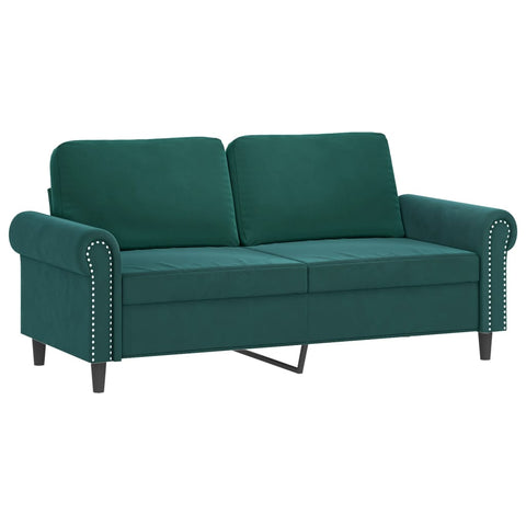 2-Sitzer-Sofa Dunkelgrün 140 cm Samt