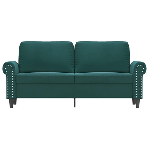 2-Sitzer-Sofa Dunkelgrün 140 cm Samt