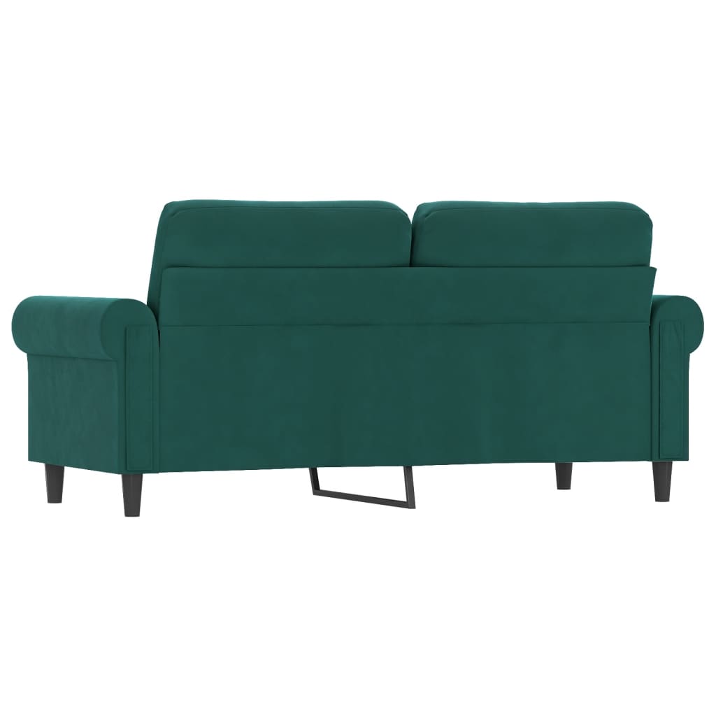 2-Sitzer-Sofa Dunkelgrün 140 cm Samt