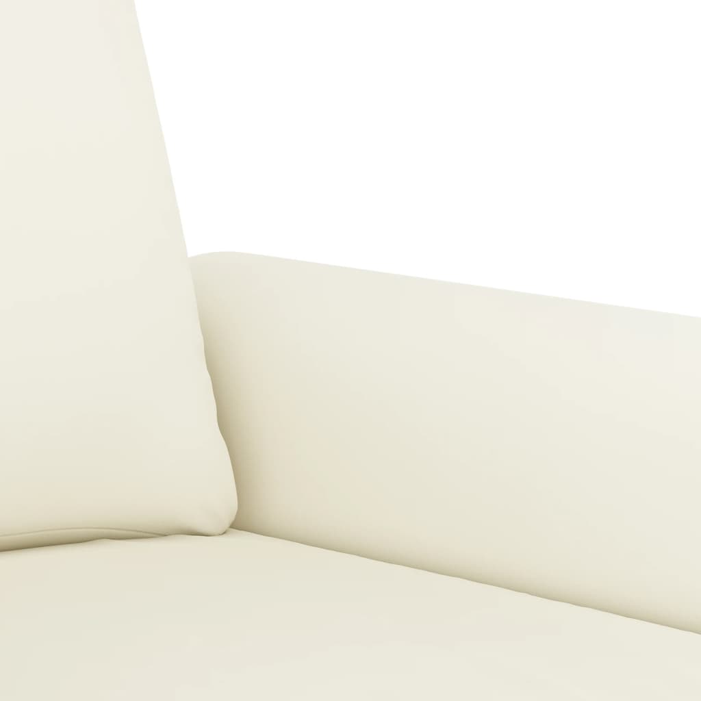 2-Sitzer-Sofa Creme 140 cm Samt