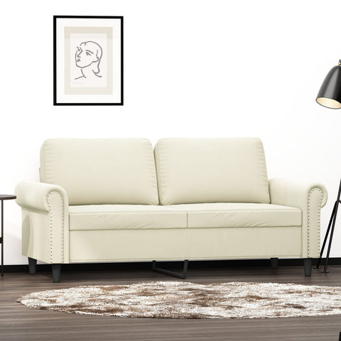 2-Sitzer-Sofa Creme 140 cm Samt