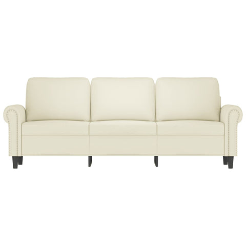 3-Sitzer-Sofa Creme 180 cm Samt