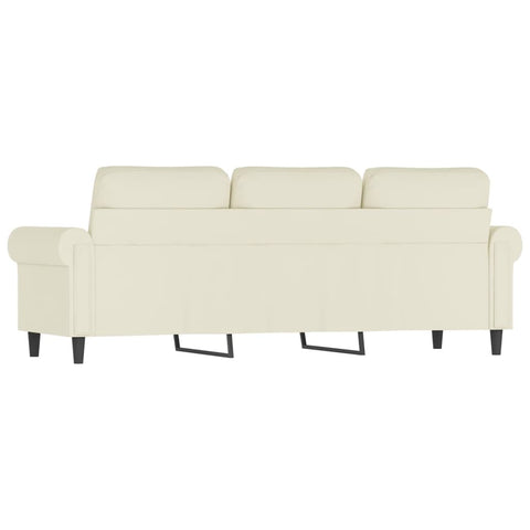 3-Sitzer-Sofa Creme 180 cm Samt