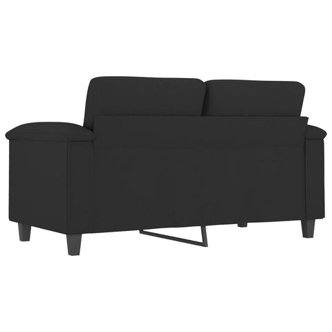 2-Sitzer-Sofa Schwarz 120 cm Mikrofasergewebe