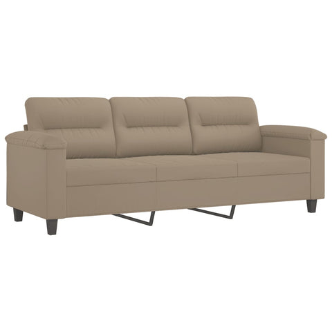 3-Sitzer-Sofa Taupe 180 cm Mikrofasergewebe